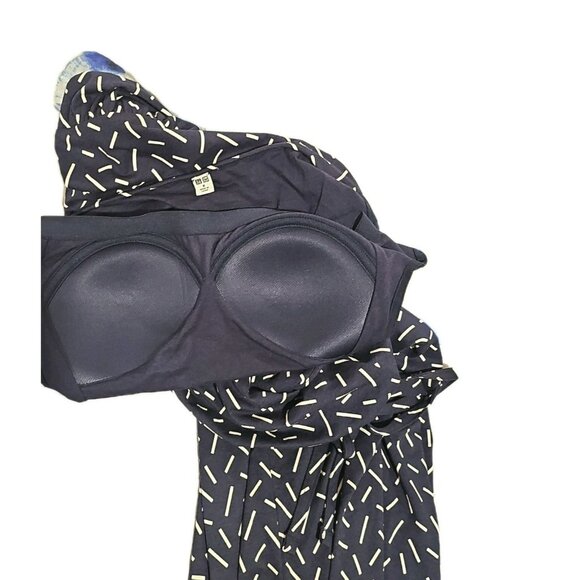 Uniqlo Blue Betsy Sleeveless Stretch Midi Jersey Modal Cotton Dress A-Line MED - Picture 7 of 8